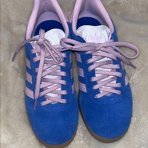 Adidas Women's Vibrant Blue and Pink Sneakers
